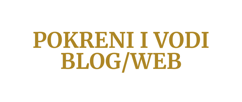 Pokreni I VODI blog web